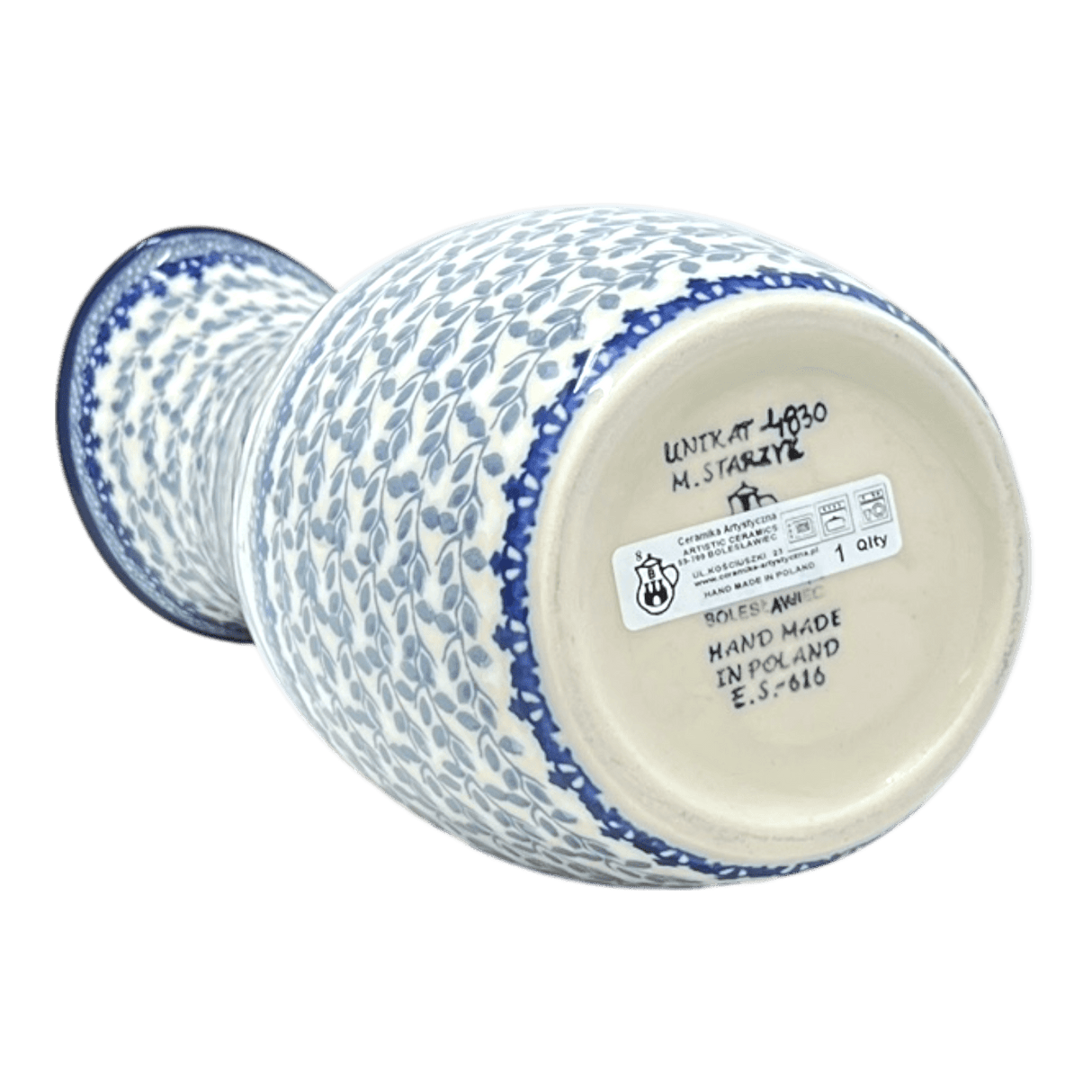 Carafe, 48 oz in "Bullfinch on Blue" by Ceramika Artystyczna | AD18-U4830