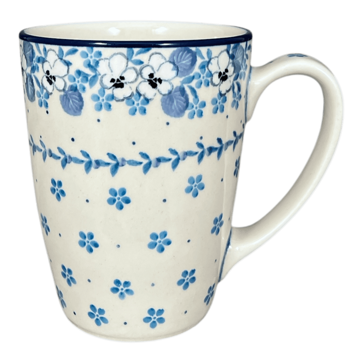 Mug, 22 oz in "Pansy Blues" by Ceramika Artystyczna | AD60-2346X