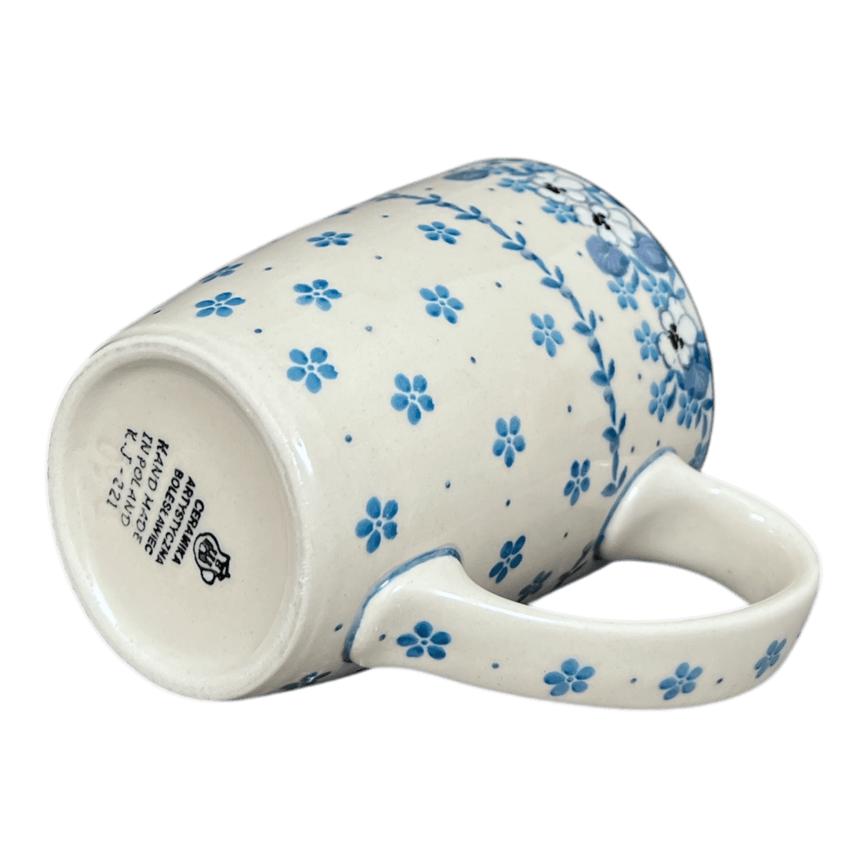 Mug, 22 oz in "Pansy Blues" by Ceramika Artystyczna | AD60-2346X