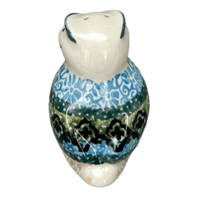 Polish Pottery 2.25" Individual Owl Shaker (Aztec Blues) | AD91-U4428 Additional Image at PolishPotteryOutlet.com