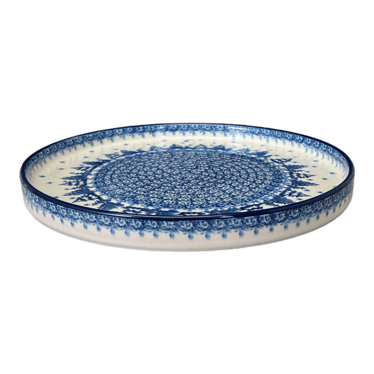 Tray, Round, 10" in "Winter Skies" by Ceramika Artystyczna | AE93-2826X