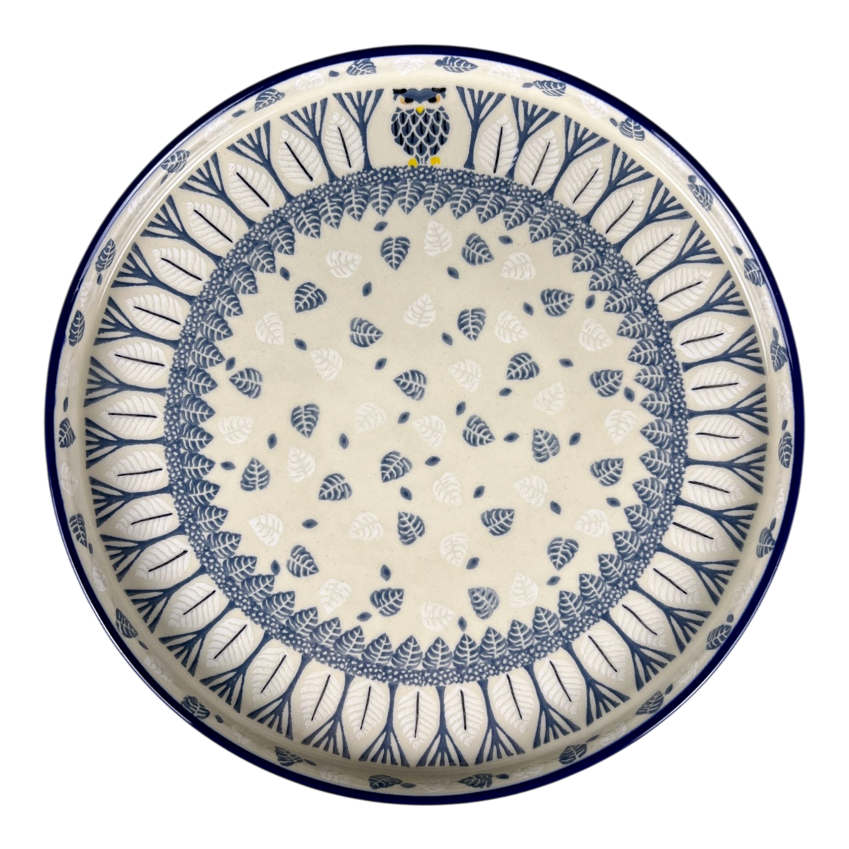 Tray, Round, 10" in "Lone Owl" by Ceramika Artystyczna | AE93-3326X