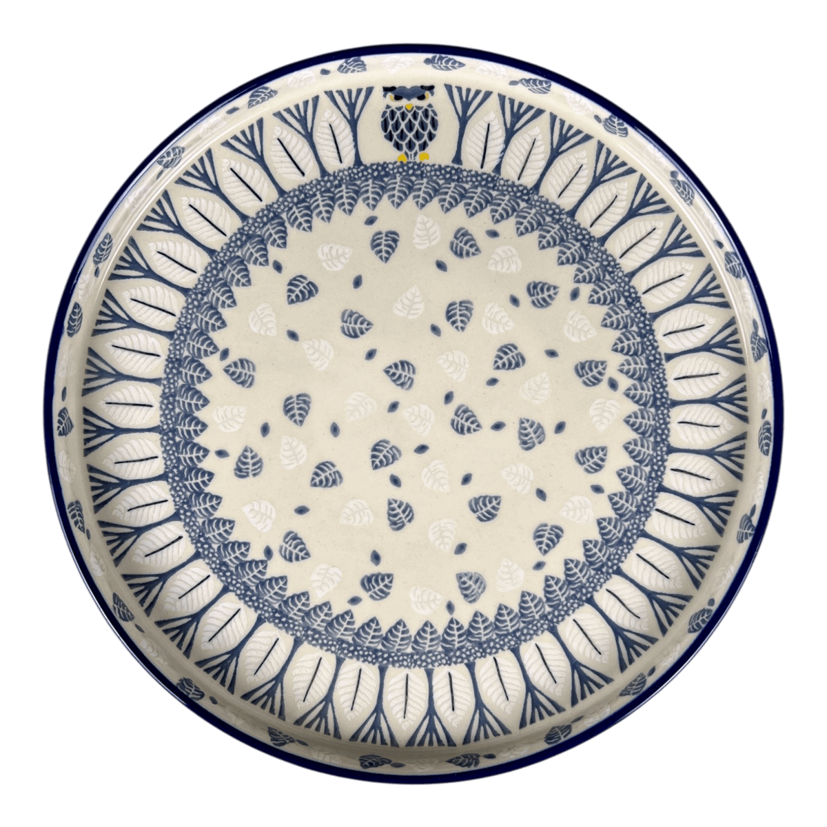 Tray, Round, 10" in "Lone Owl" by Ceramika Artystyczna | AE93-3326X