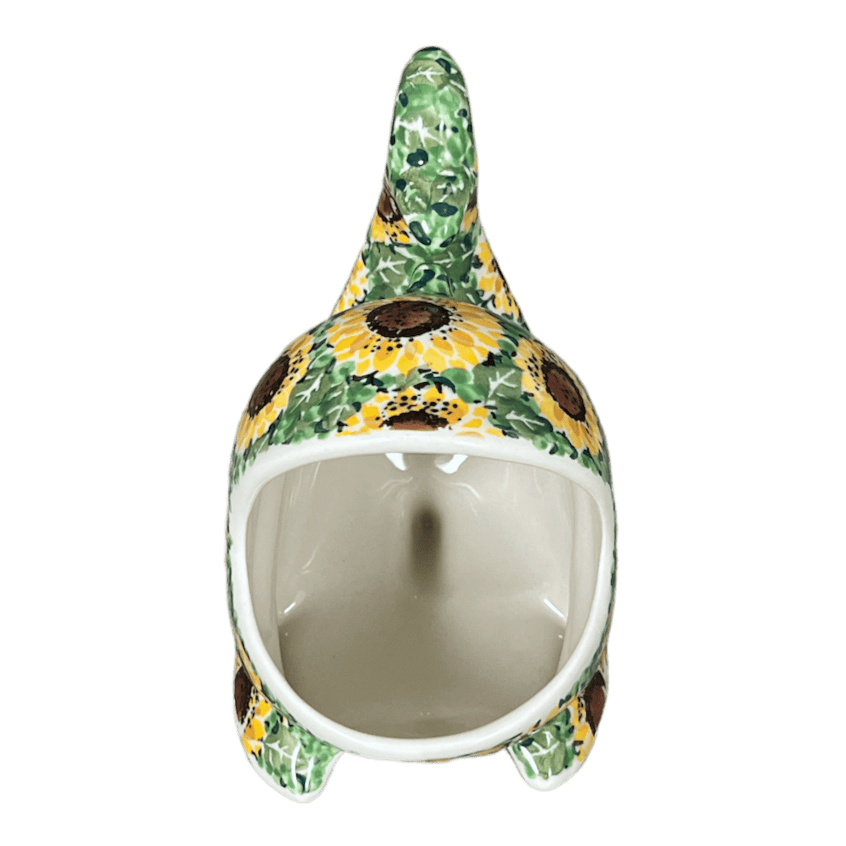 Caddy/Scrubby Holder, Fish Shaped, 6.75" in "Sunflower Field" by Ceramika Artystyczna | AF28-U4737