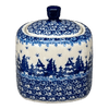 Polish Pottery 4" Sugar Bowl (Winter Skies) | AF38-2826X at PolishPotteryOutlet.com