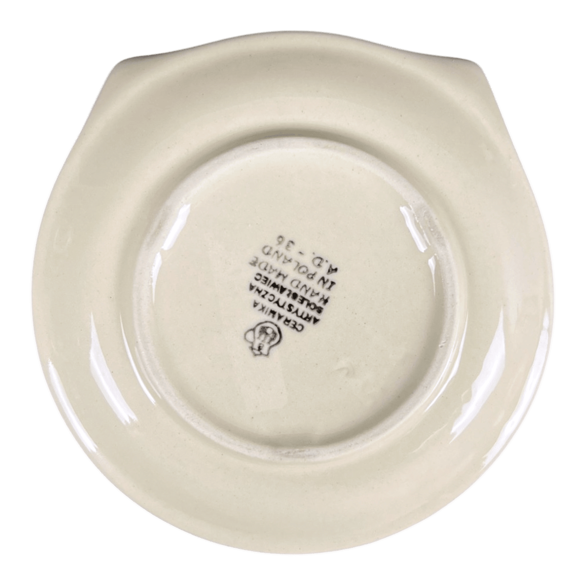 Saucer, Plate, Cat Shaped, 5.75" in "Green Lace" by Ceramika Artystyczna | AH15-1149Q