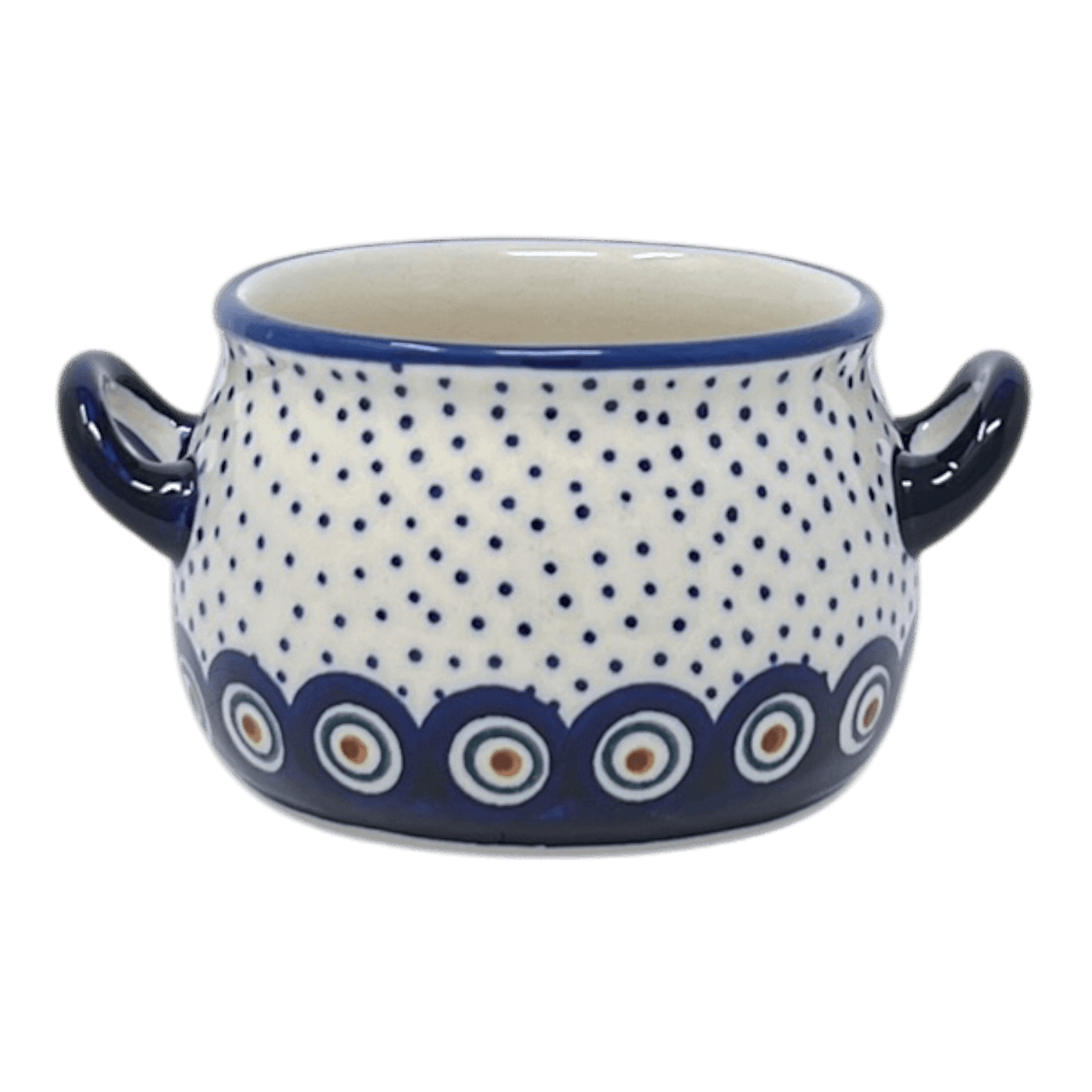Soup Tureen, Individual, 14 oz in "Peacock Dot" by Manufaktura | B006U-54K