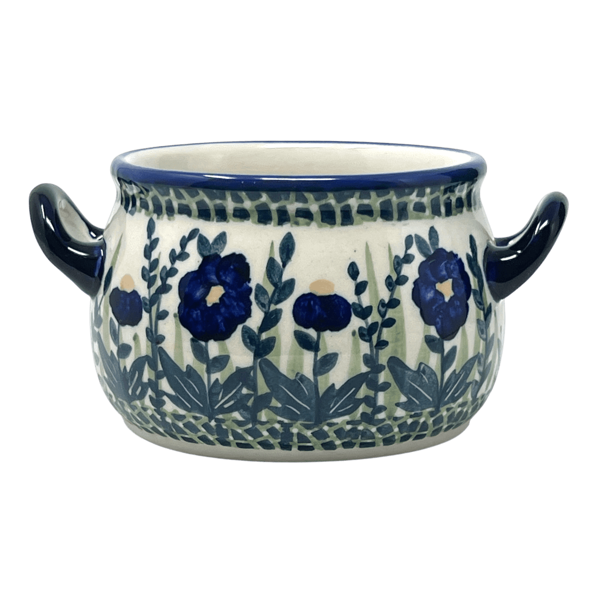 Soup Tureen, Individual, 14 oz in "Bouncing Blue Blossoms" by Manufaktura | B006U-IM03