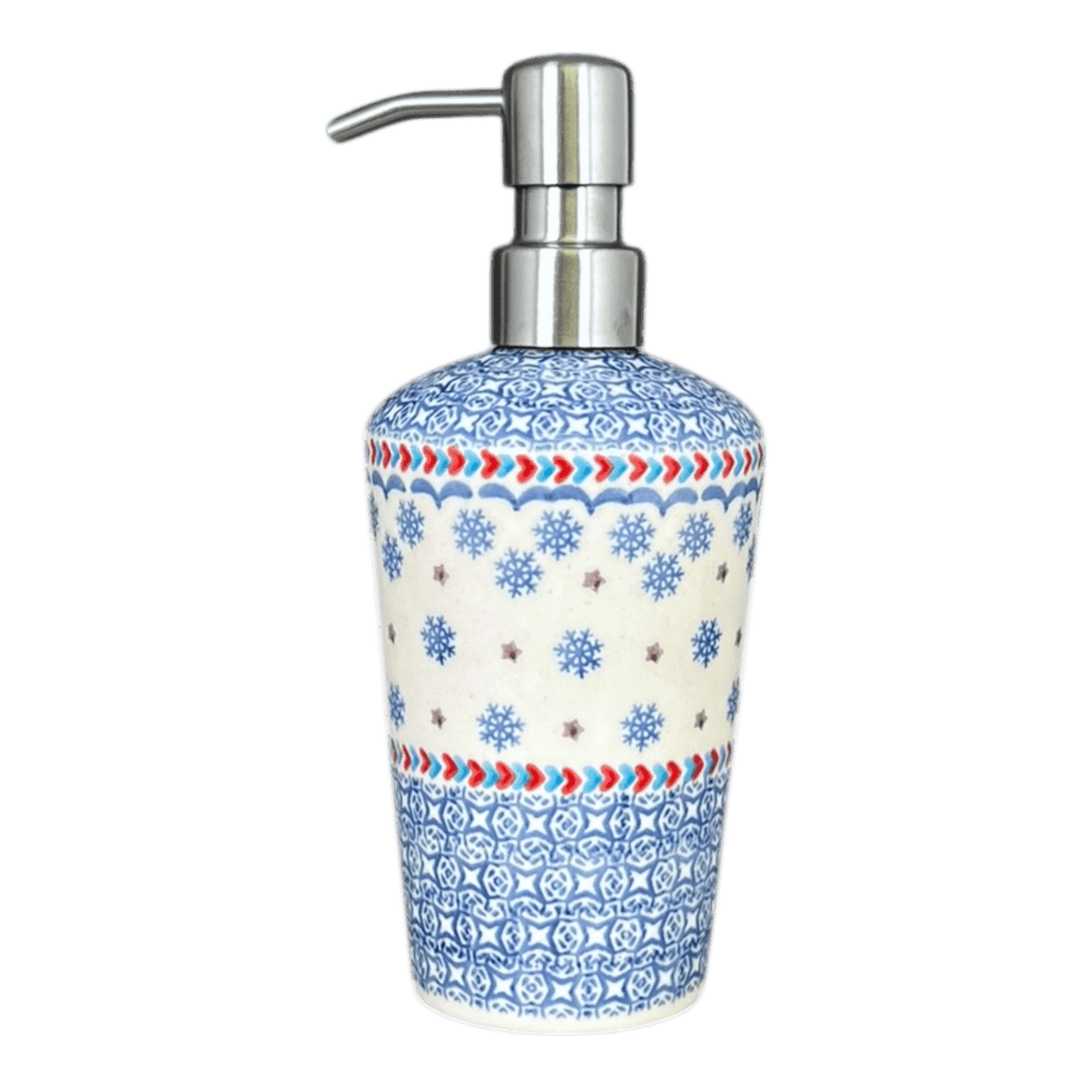 Soap Dispenser, 7" in "Snowflake Love" by Manufaktura | B009U-PS01