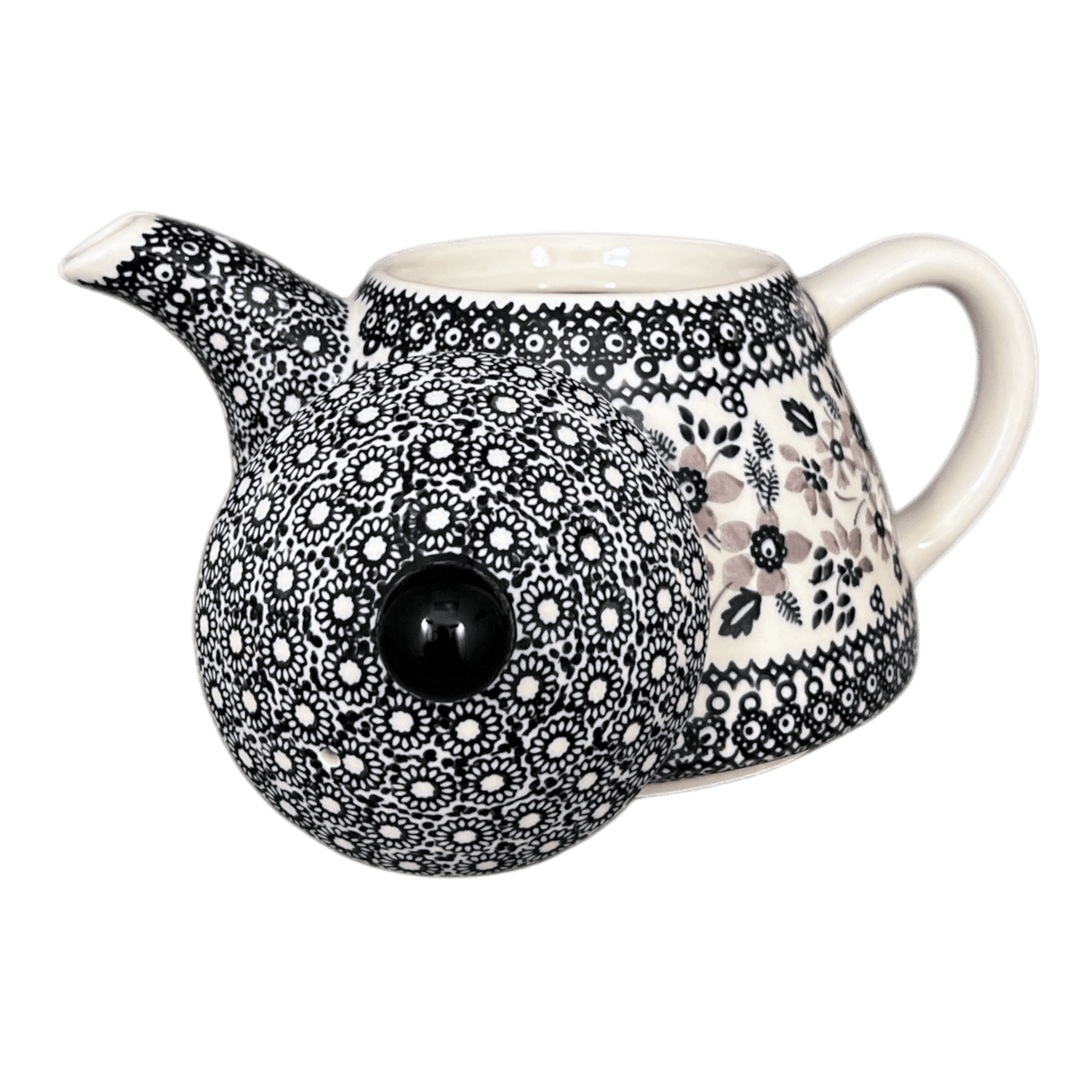 Teapot, 0.9 Liter in "Duet in Black & Grey" by Manufaktura | C005S-DPSC