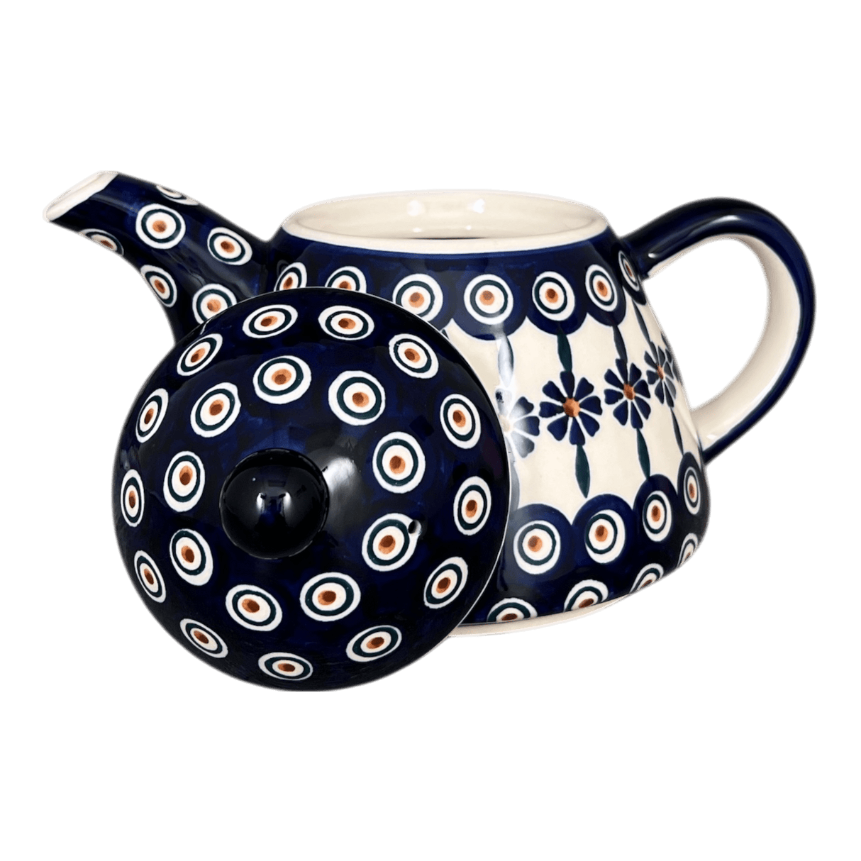 Teapot, 0.9 Liter in "Floral Peacock" by Manufaktura | C005T-54KK