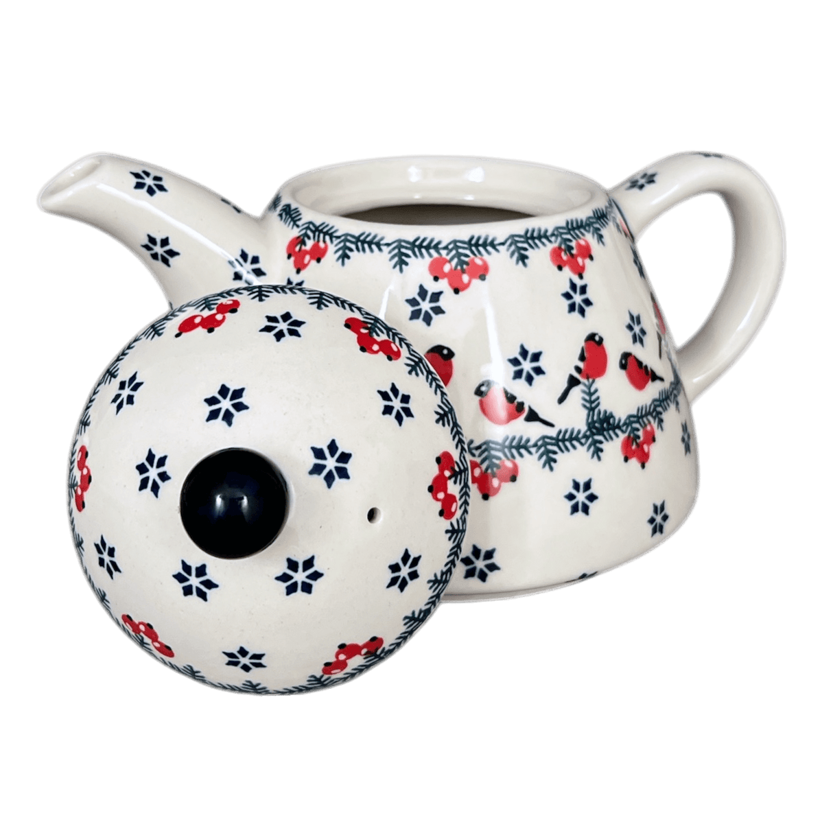 Teapot, 0.9 Liter in "Red Bird" by Manufaktura | C005T-GILE