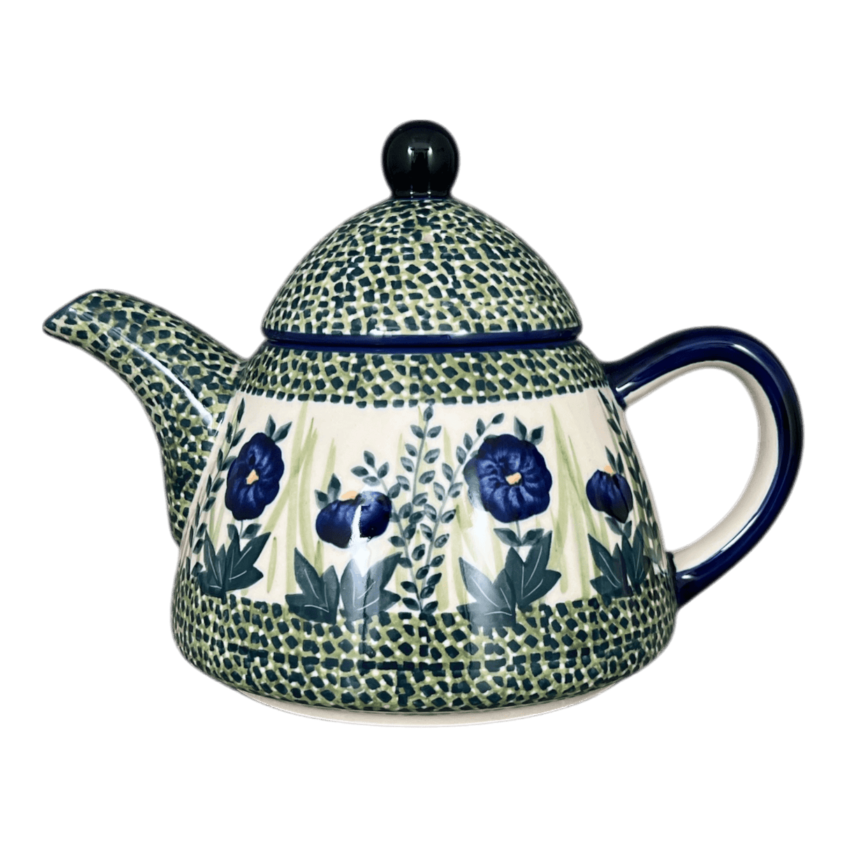 Teapot, 0.9 Liter in "Bouncing Blue Blossoms" by Manufaktura | C005U-IM03