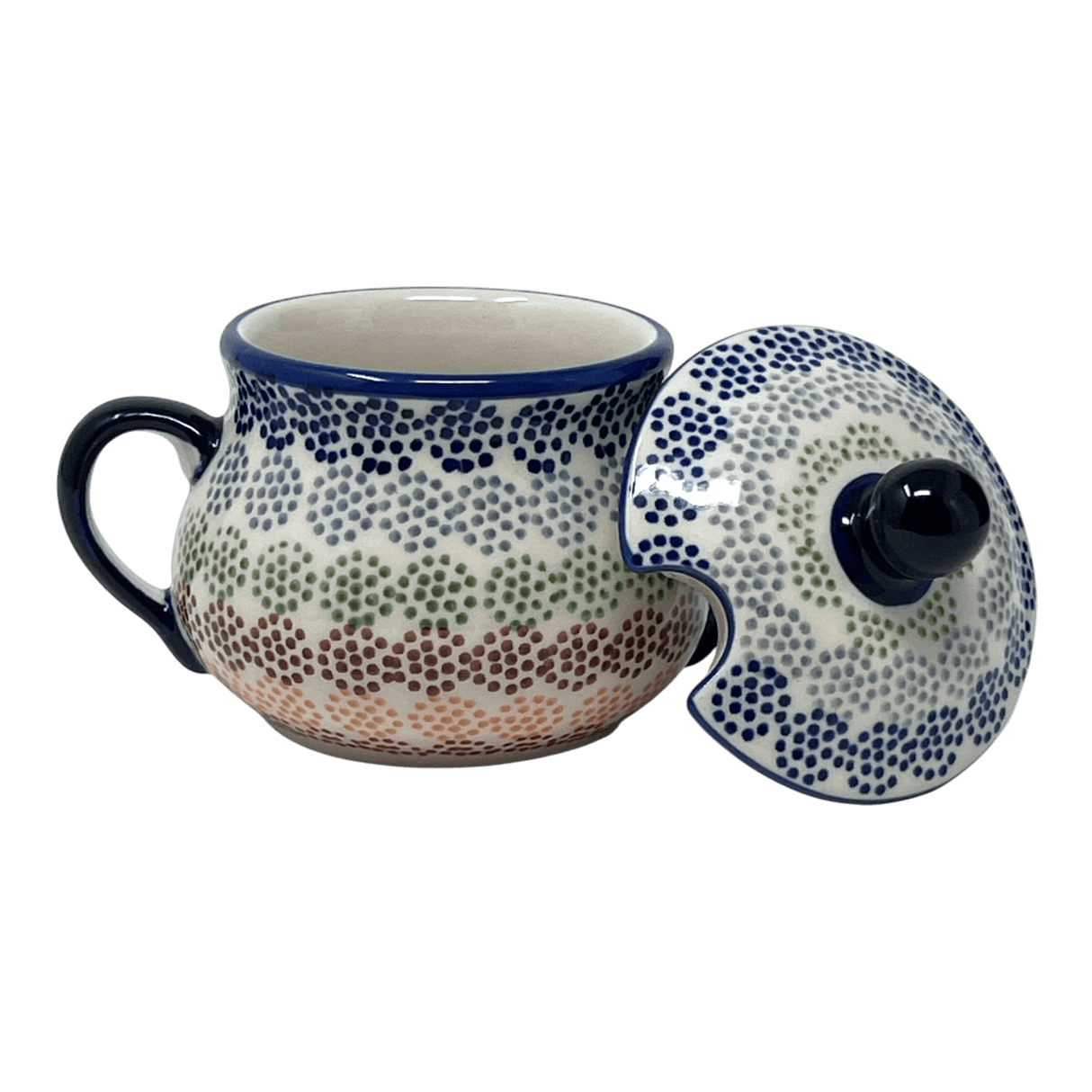 Bowl, Round, Sugar Bowl, 3.5" in "Speckled Rainbow" by Manufaktura | C015M-AS37