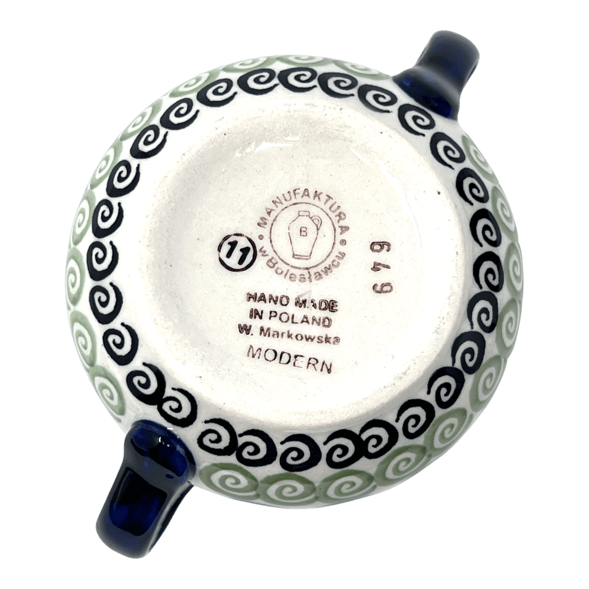 Bowl, Round, Sugar Bowl, 3.5" in "Hypnotic Whirlpool" by Manufaktura | C015M-CGZC
