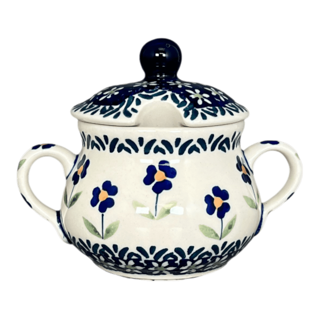 Bowl, Round, Sugar Bowl, 3.5" in "Forget Me Not" by Manufaktura | C015T-ASS