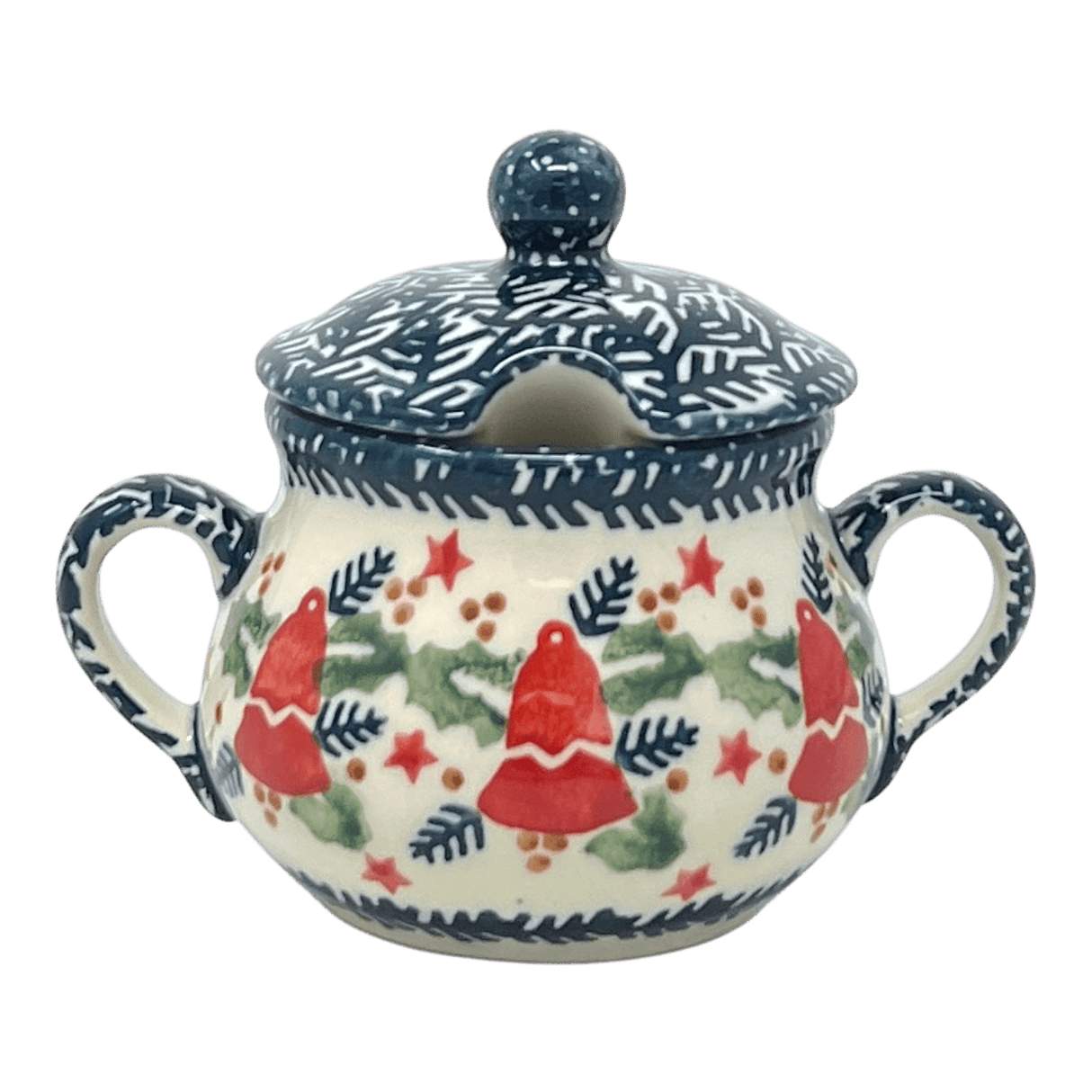 Bowl, Round, Sugar Bowl, 3.5" in "Evergreen Bells" by Manufaktura | C015U-PZDG