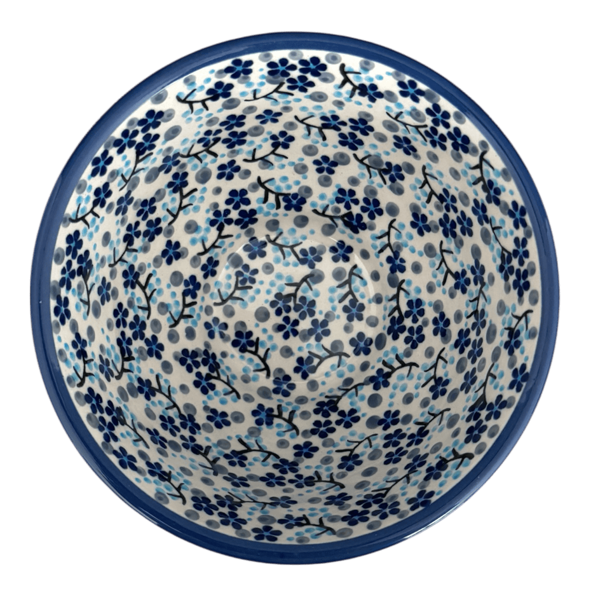 Bowl, Round, Fancy, 5.5" in "Scattered Blues" by Manufaktura | C018S-AS45