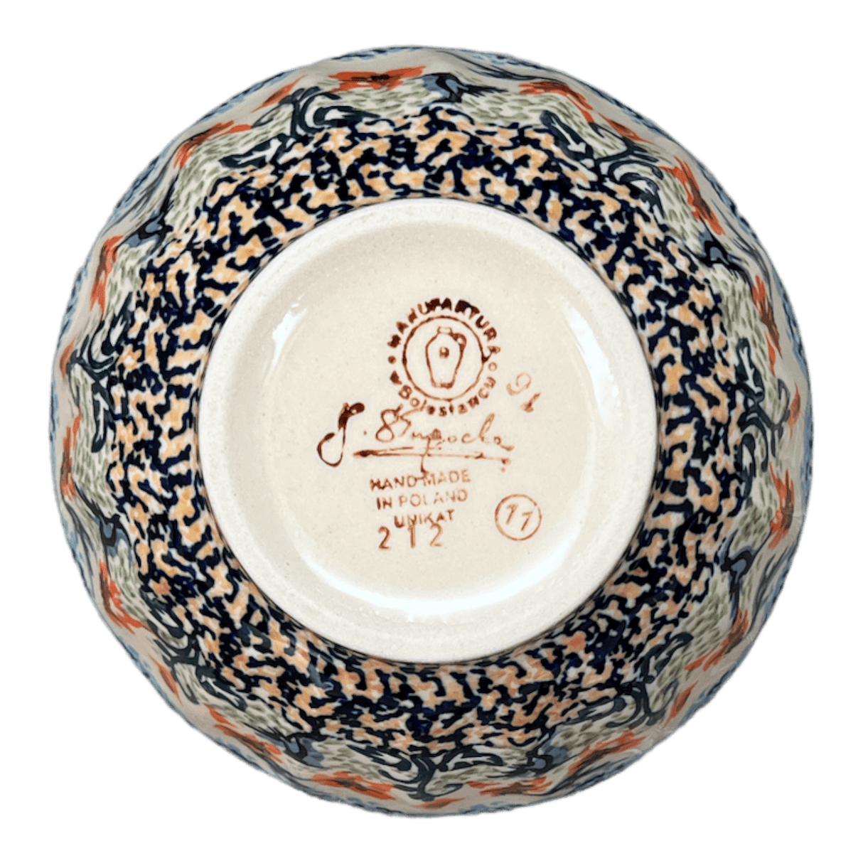 Bowl, Round, Fancy, 5.5" in "Hummingbird Harvest" by Manufaktura | C018S-JZ35