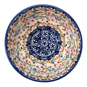 Polish Pottery 5.5" Fancy Bowl (Wildflower Delight) | C018S-P273 Additional Image at PolishPotteryOutlet.com