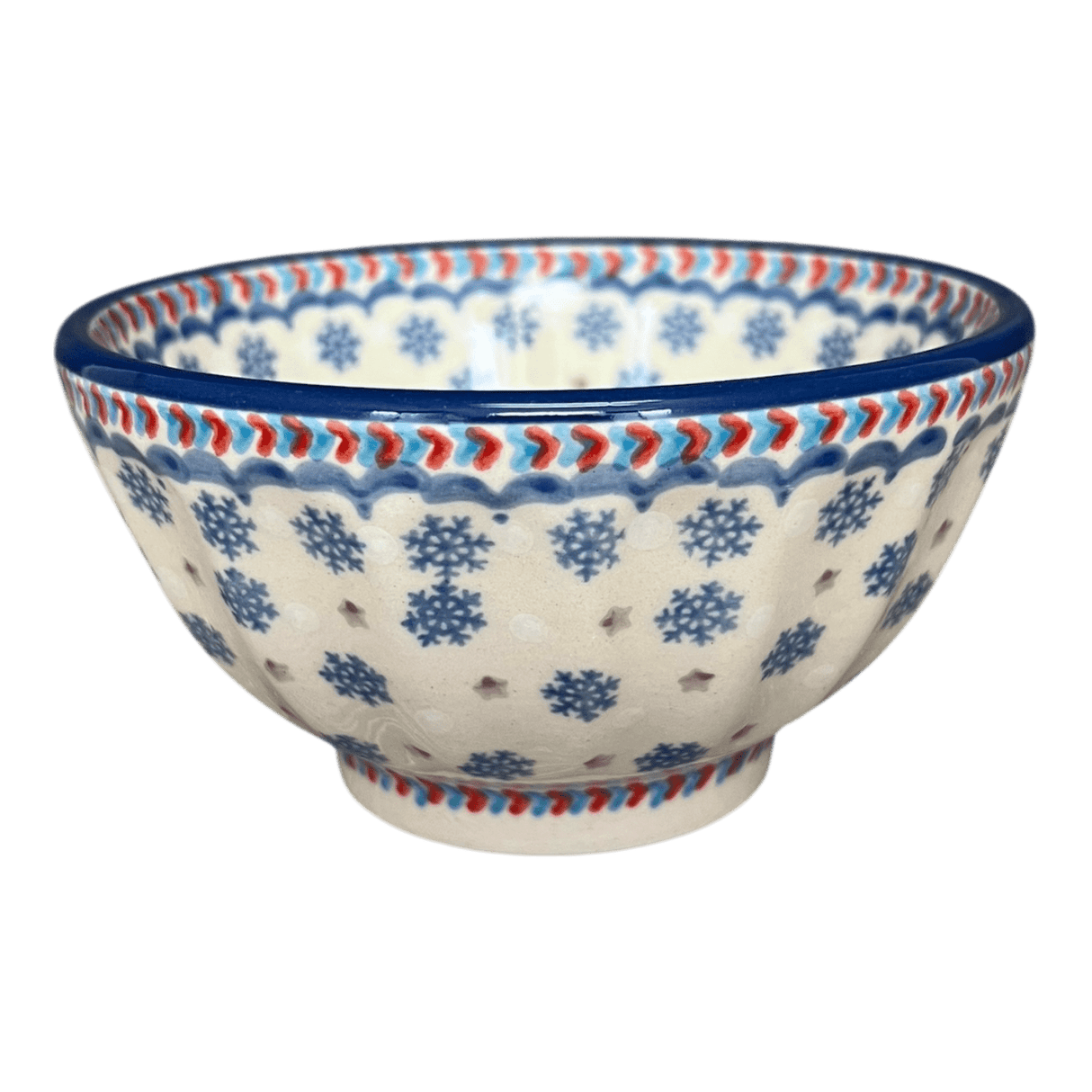 Bowl, Round, Fancy, 5.5" in "Snowflake Love" by Manufaktura | C018U-PS01