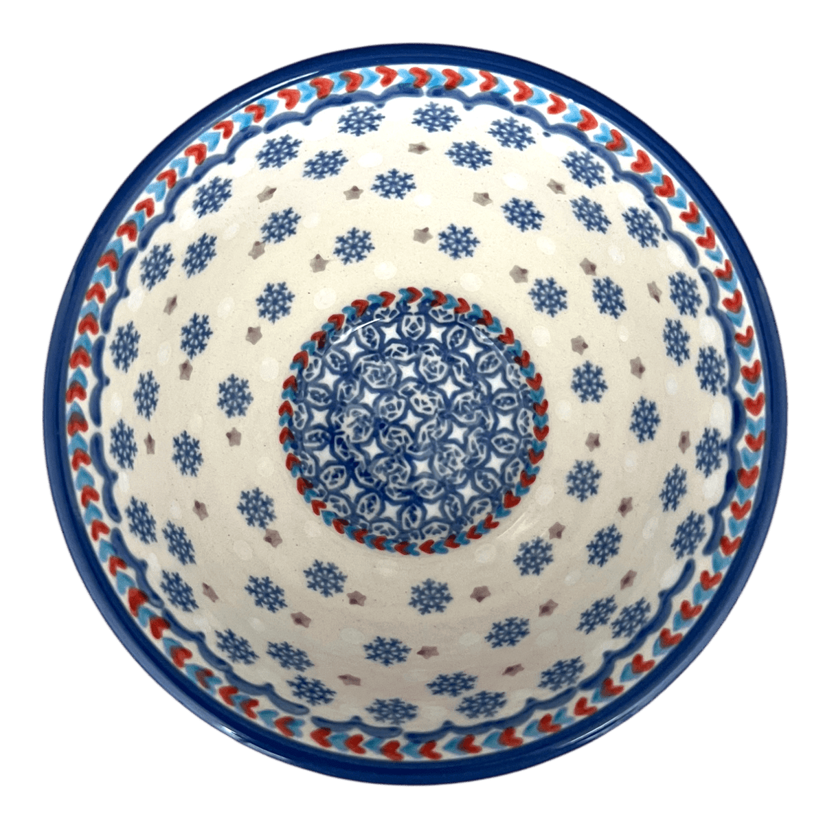 Bowl, Round, Fancy, 5.5" in "Snowflake Love" by Manufaktura | C018U-PS01