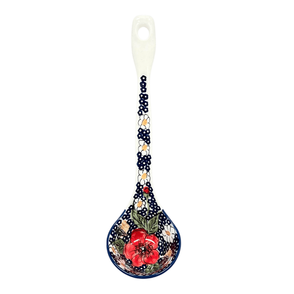 Ladle, Soup, 12" in "Poppies & Posies" by Manufaktura | C020S-IM02
