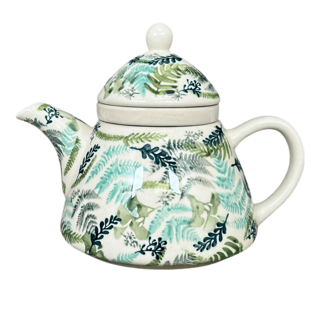 Tea Infuser Teapot, 38 oz in "Scattered Ferns" by Manufaktura | C028S-GZ39