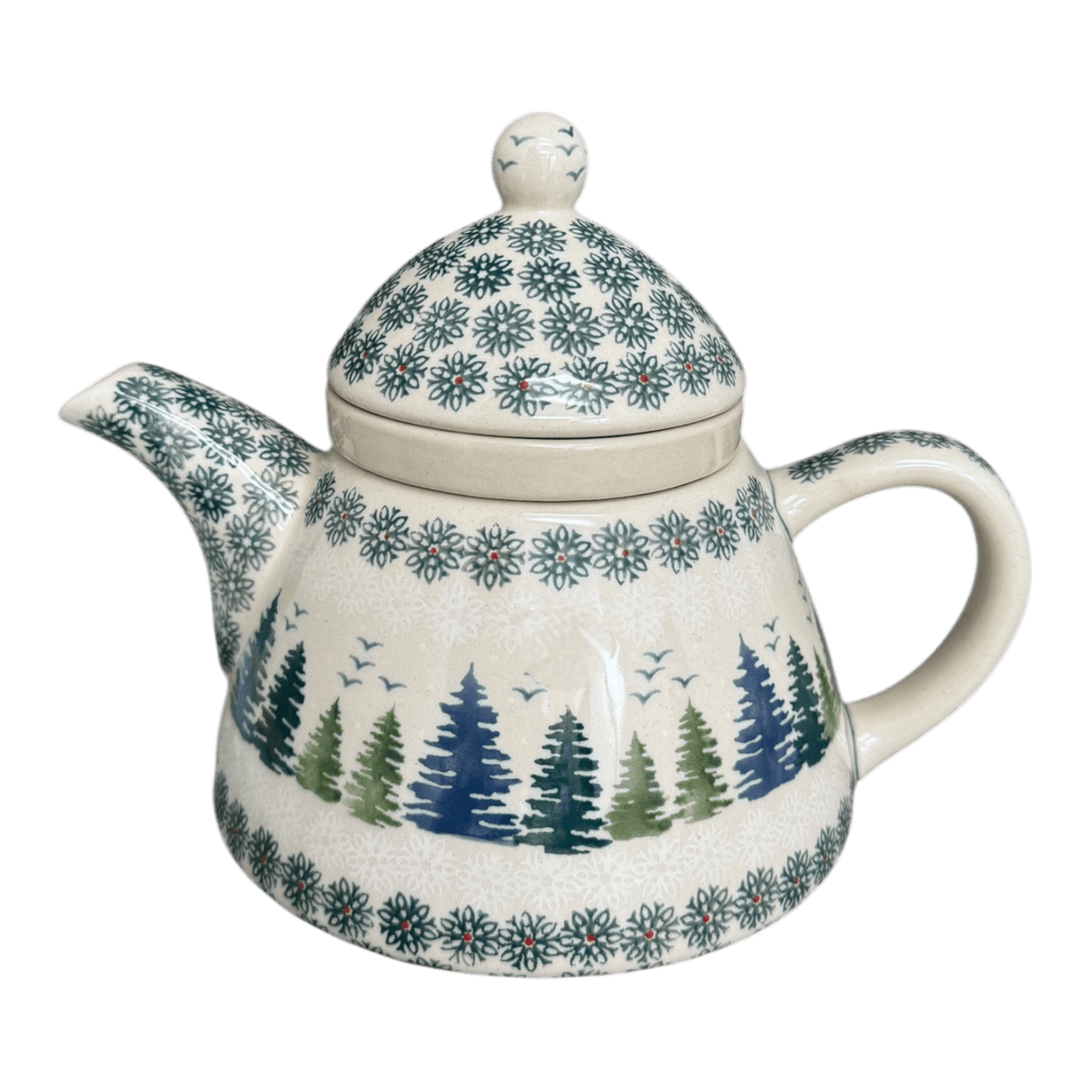Tea Infuser Teapot, 38 oz in "Pine Forest" by Manufaktura | C028S-PS29
