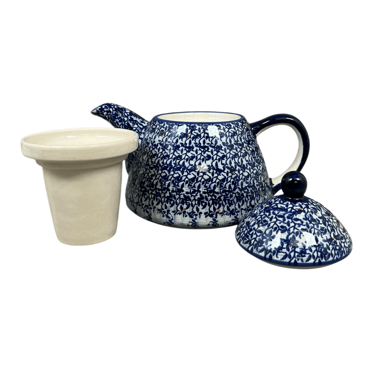 Tea Infuser Teapot, 38 oz in "Twilight Berries" by Manufaktura | C028U-GP14