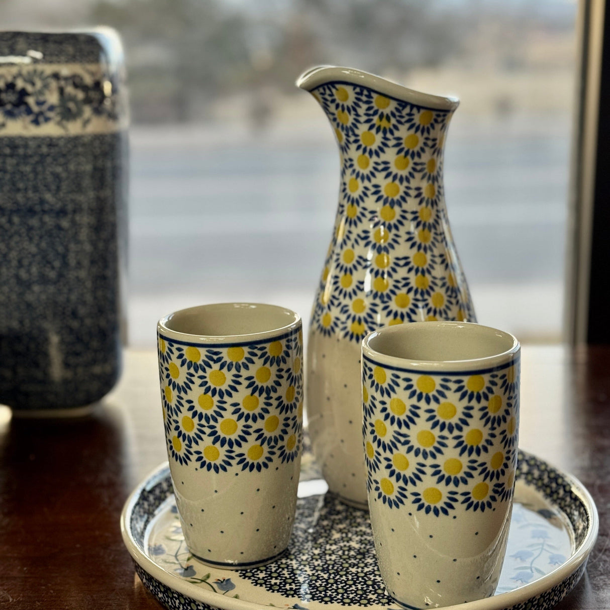 Carafe, 48 oz in "Sunny Circle" by Ceramika Artystyczna | AD18-0215