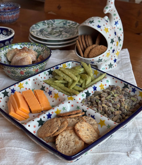 Caddy/Scrubby Holder, Fish Shaped, 6.75" in "Blue Sweetgum" by Ceramika Artystyczna | AF28-2545X