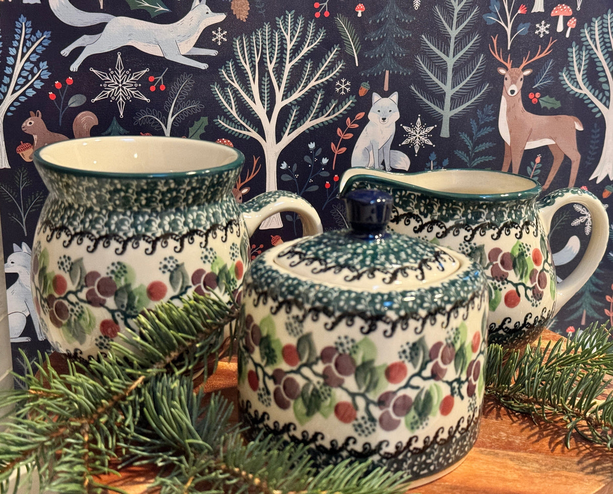 Mug, Belly Mug, 16 oz Large in "Sugar Plums" by Ceramika Artystyczna | A073-2838Q