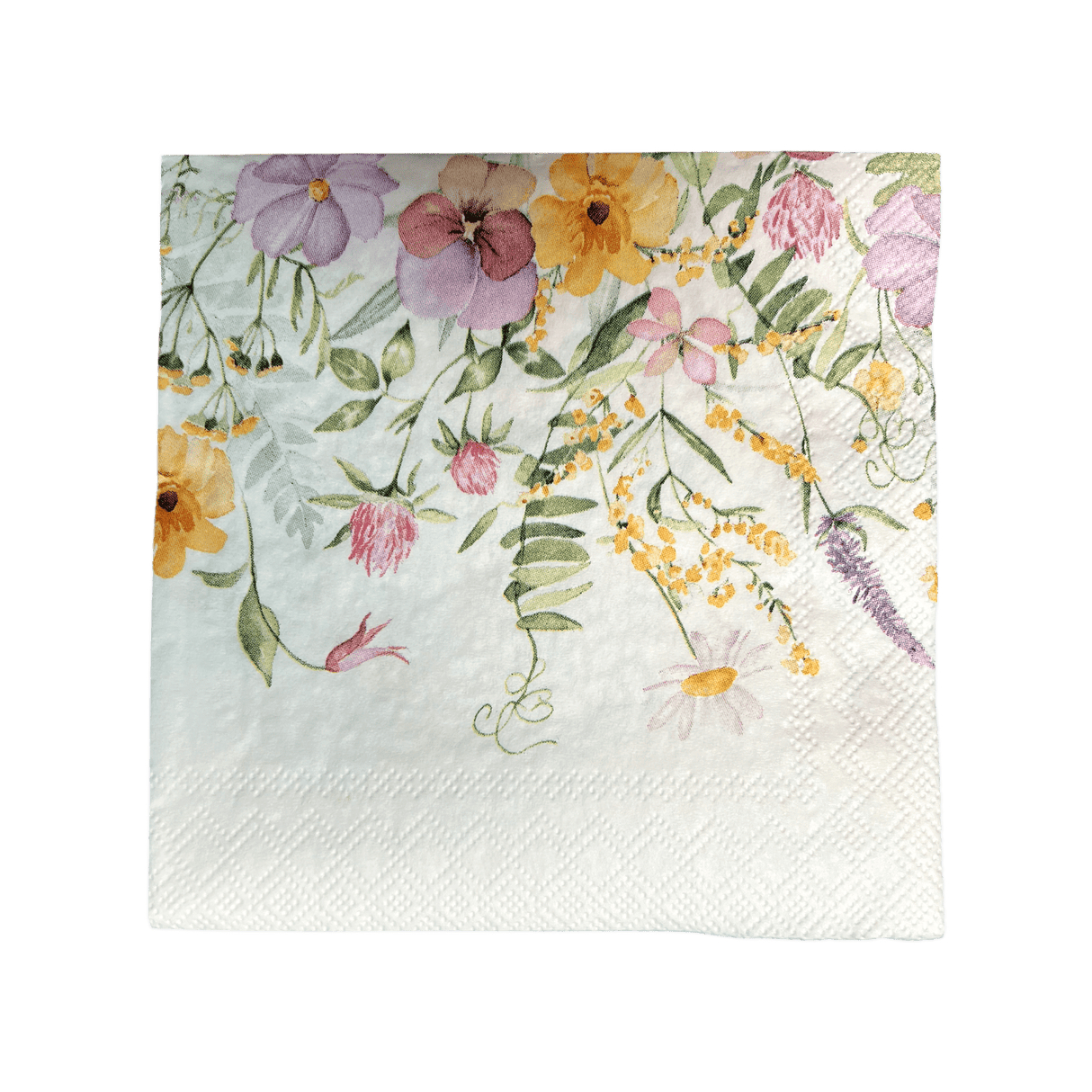 Paper Cocktail Napkins in "Spring Flower Garland" by MAKI | CDWI-008201