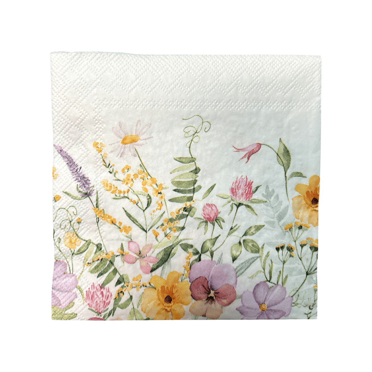 Paper Cocktail Napkins in "Spring Flower Garland" by MAKI | CDWI-008201