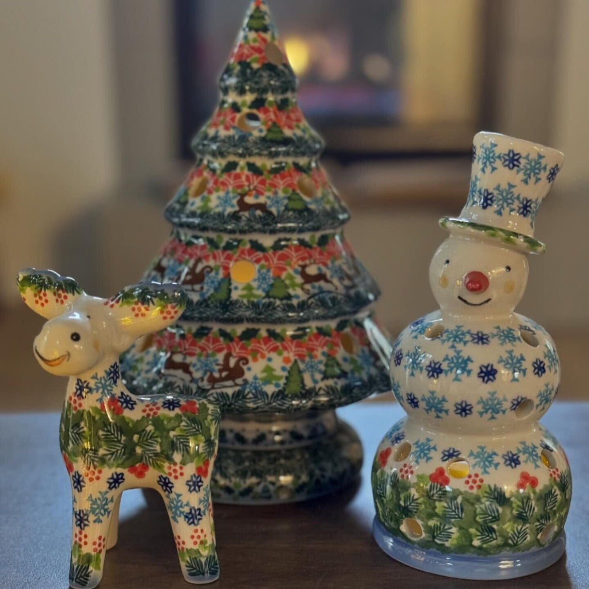 Luminary, Christmas Tree, 10" Large in "Winter Cardinal" by Galia | GCH05-AS2