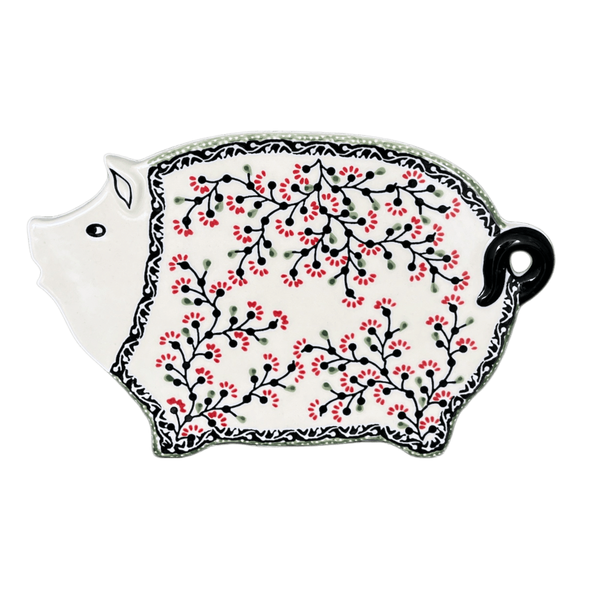 Cutting Board, Piggy, 10.5" x 6.5" in "Cherry Blossoms" by Manufaktura | D007S-DPGJ