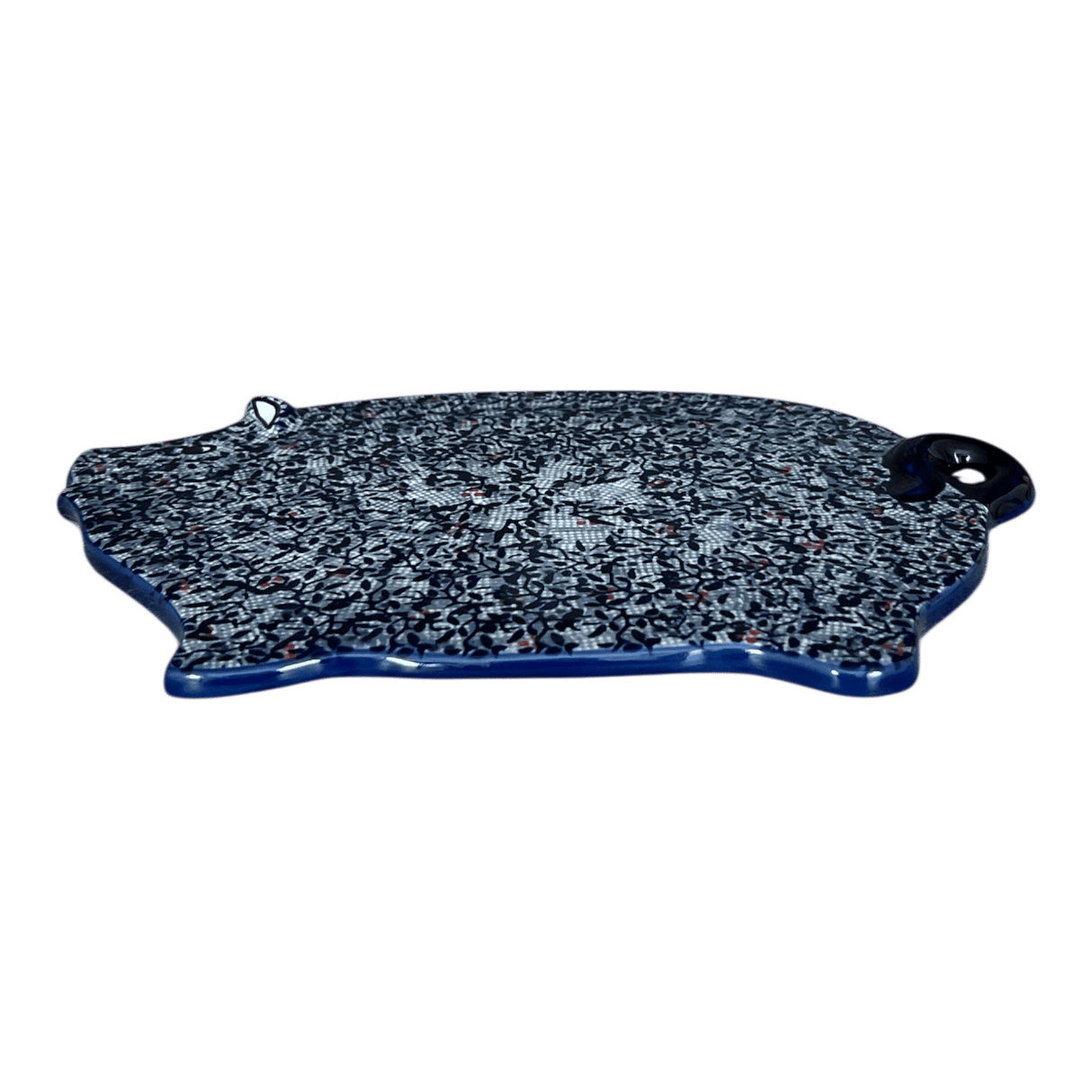 Cutting Board, Piggy, 10.5" x 6.5" in "Twilight Berries" by Manufaktura | D007U-GP14