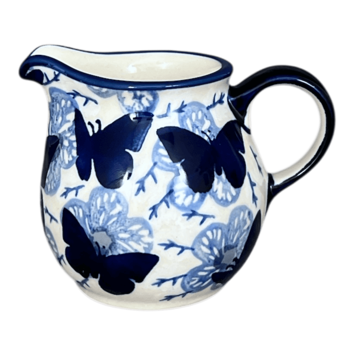 Creamer, The Cream of Creamers-"Basia", 6.5 oz in "Blue Butterfly" by Manufaktura | D019U-AS58