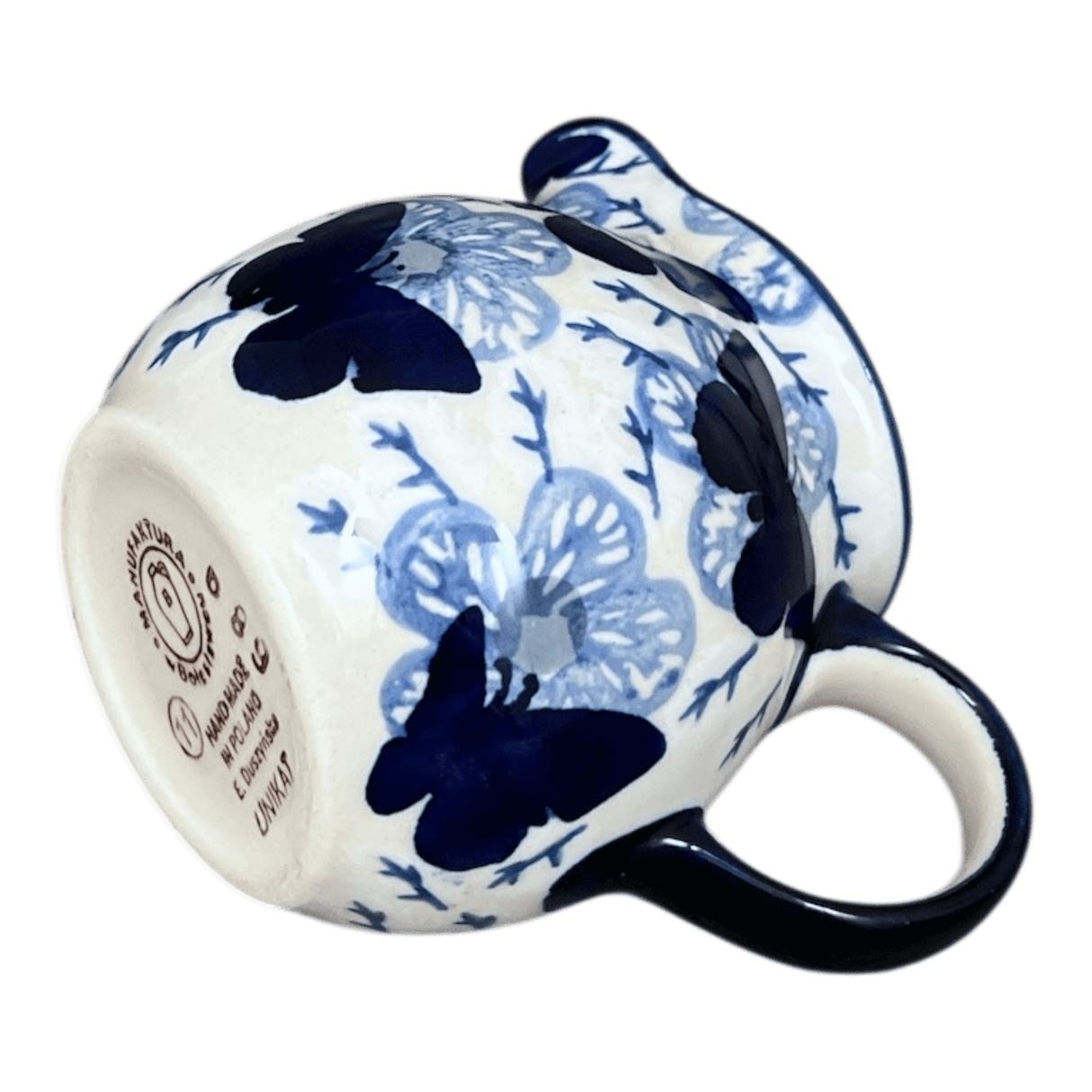 Creamer, The Cream of Creamers-"Basia", 6.5 oz in "Blue Butterfly" by Manufaktura | D019U-AS58