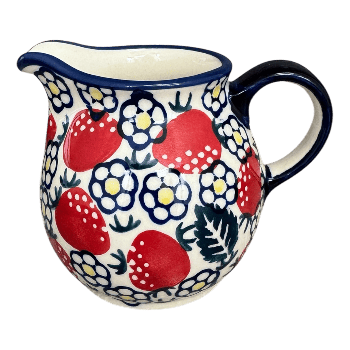 Creamer, The Cream of Creamers-"Basia", 6.5 oz in "Strawberry Fields" by Manufaktura | D019U-AS59
