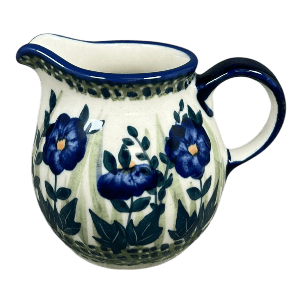 Creamer, The Cream of Creamers-"Basia", 6.5 oz in "Bouncing Blue Blossoms" by Manufaktura | D019U-IM03