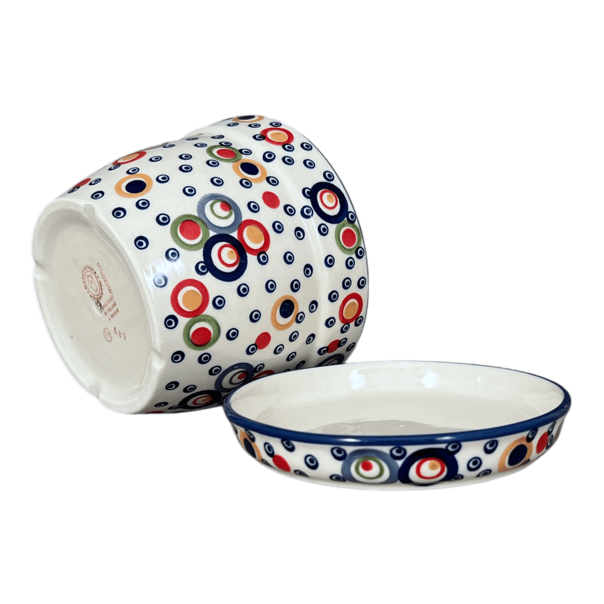 Flower Pot, with Saucer, 6" in "Bubble Machine" by Manufaktura | D036M-AS38