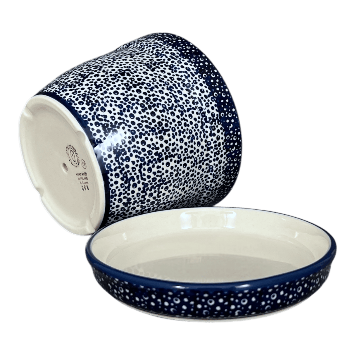 Flower Pot, with Saucer, 6" in "Sea Foam" by Manufaktura | D036T-MAGM