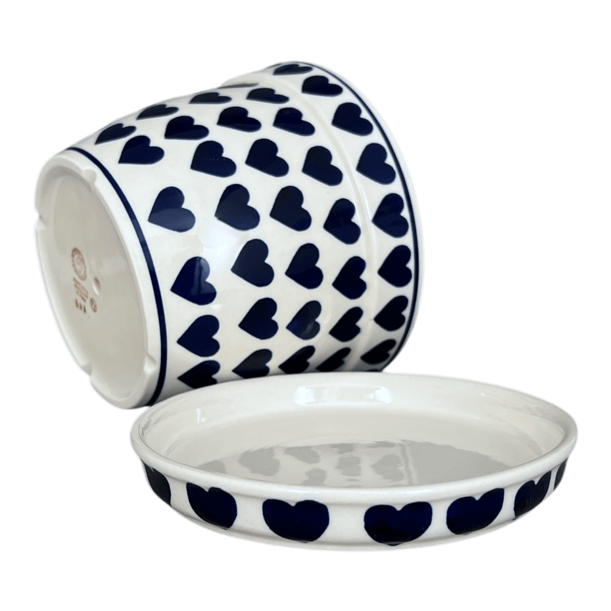 Flower Pot, with Saucer, 8" in "Whole Hearted" by Manufaktura | D037T-SEDU