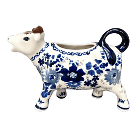 Polish Pottery Cow Creamer (Blue Life) | D081S-EO39 Additional Image at PolishPotteryOutlet.com