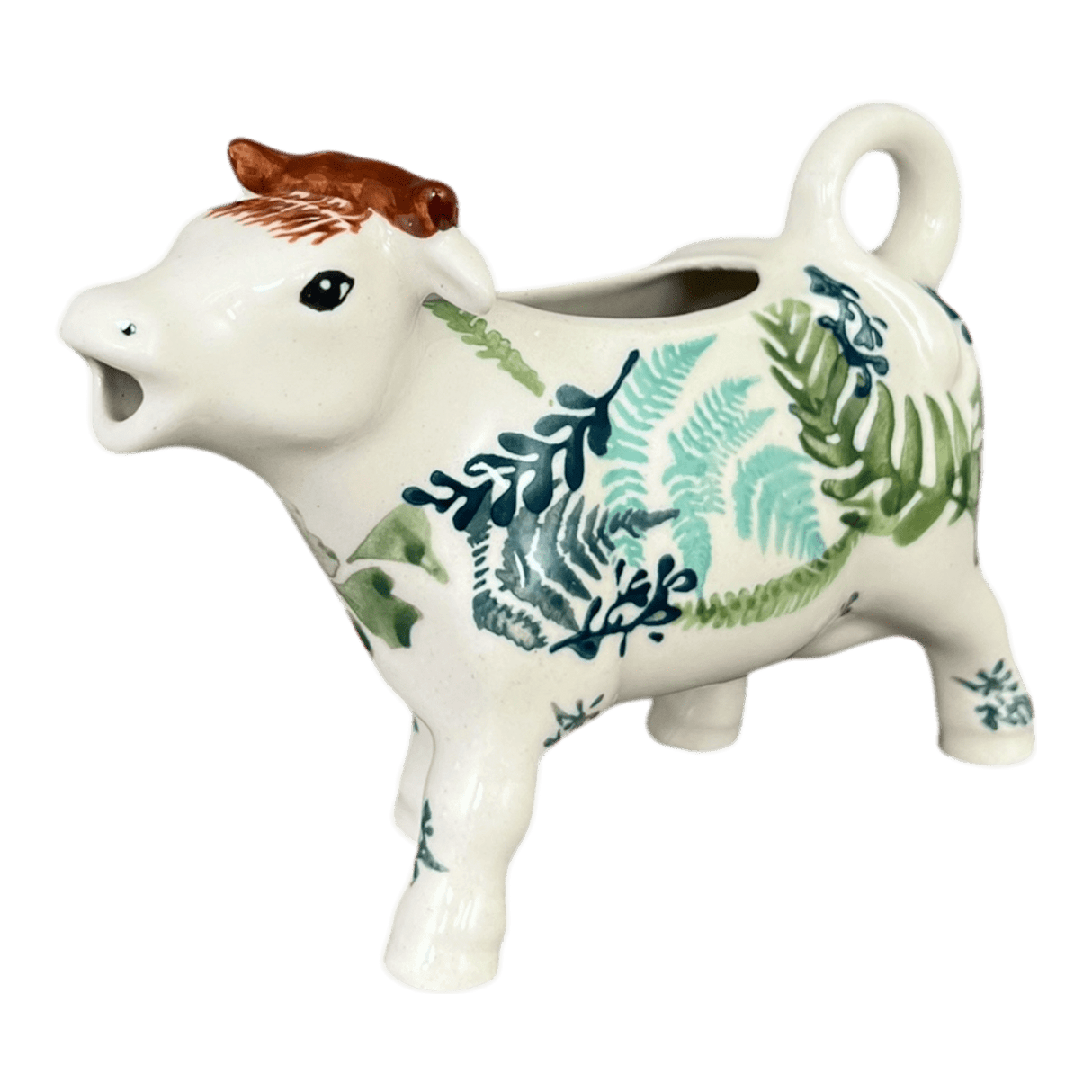 Creamer, Cow, 4 oz in "Scattered Ferns" by Manufaktura | D081S-GZ39
