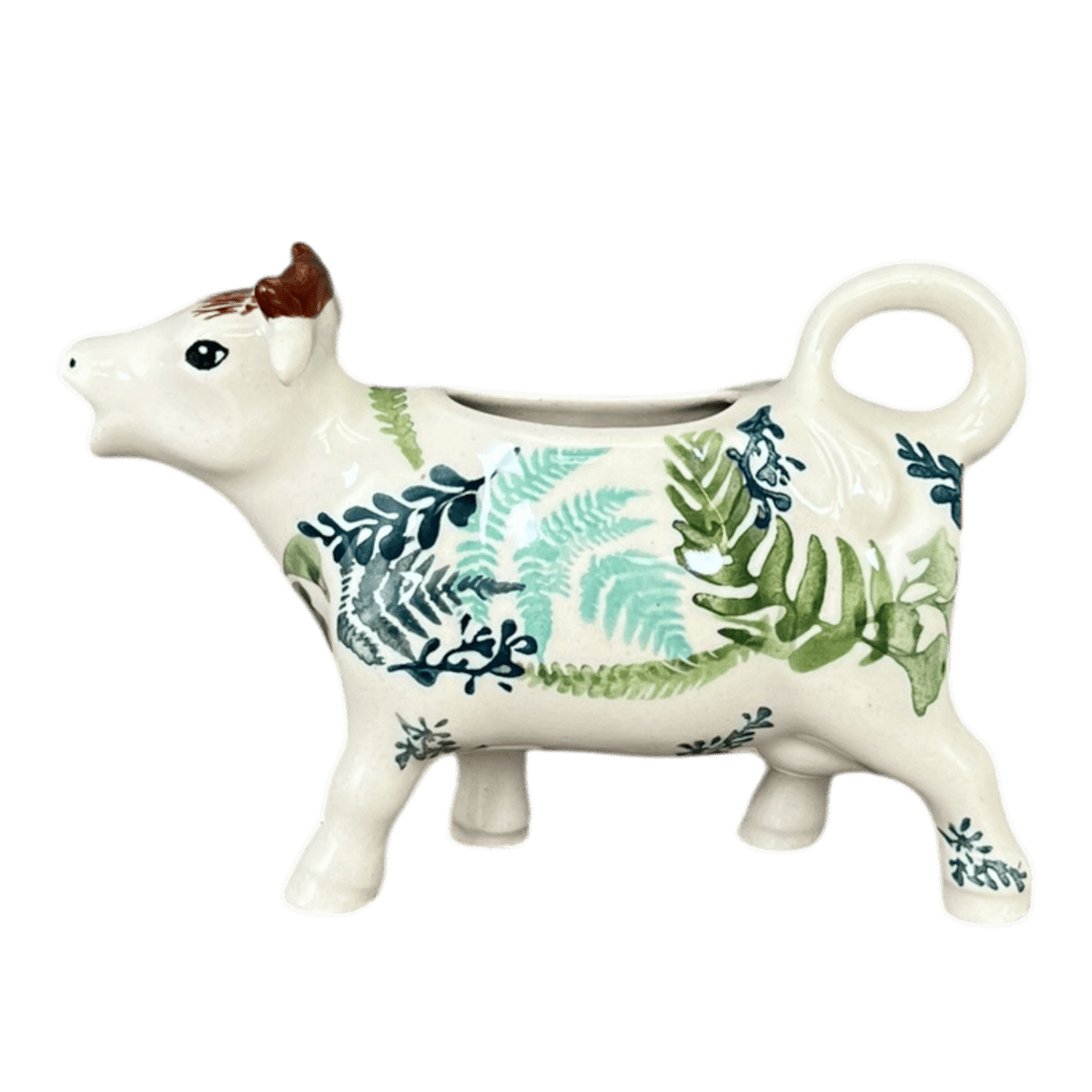 Creamer, Cow, 4 oz in "Scattered Ferns" by Manufaktura | D081S-GZ39