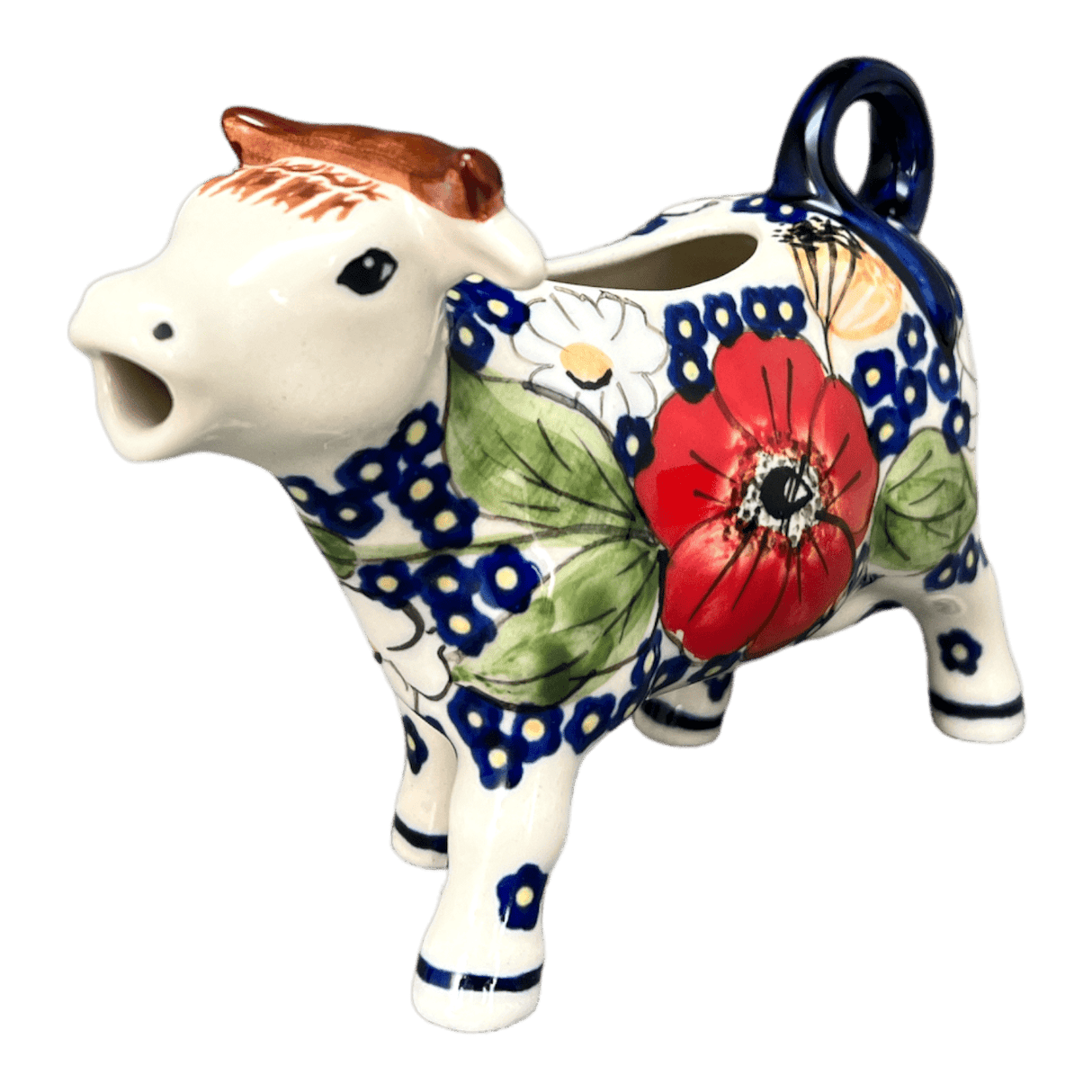 Creamer, Cow, 4 oz in "Poppies & Posies" by Manufaktura | D081S-IM02