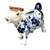 Polish Pottery Cow Creamer (Duet in Blue) | D081S-SB01 at PolishPotteryOutlet.com